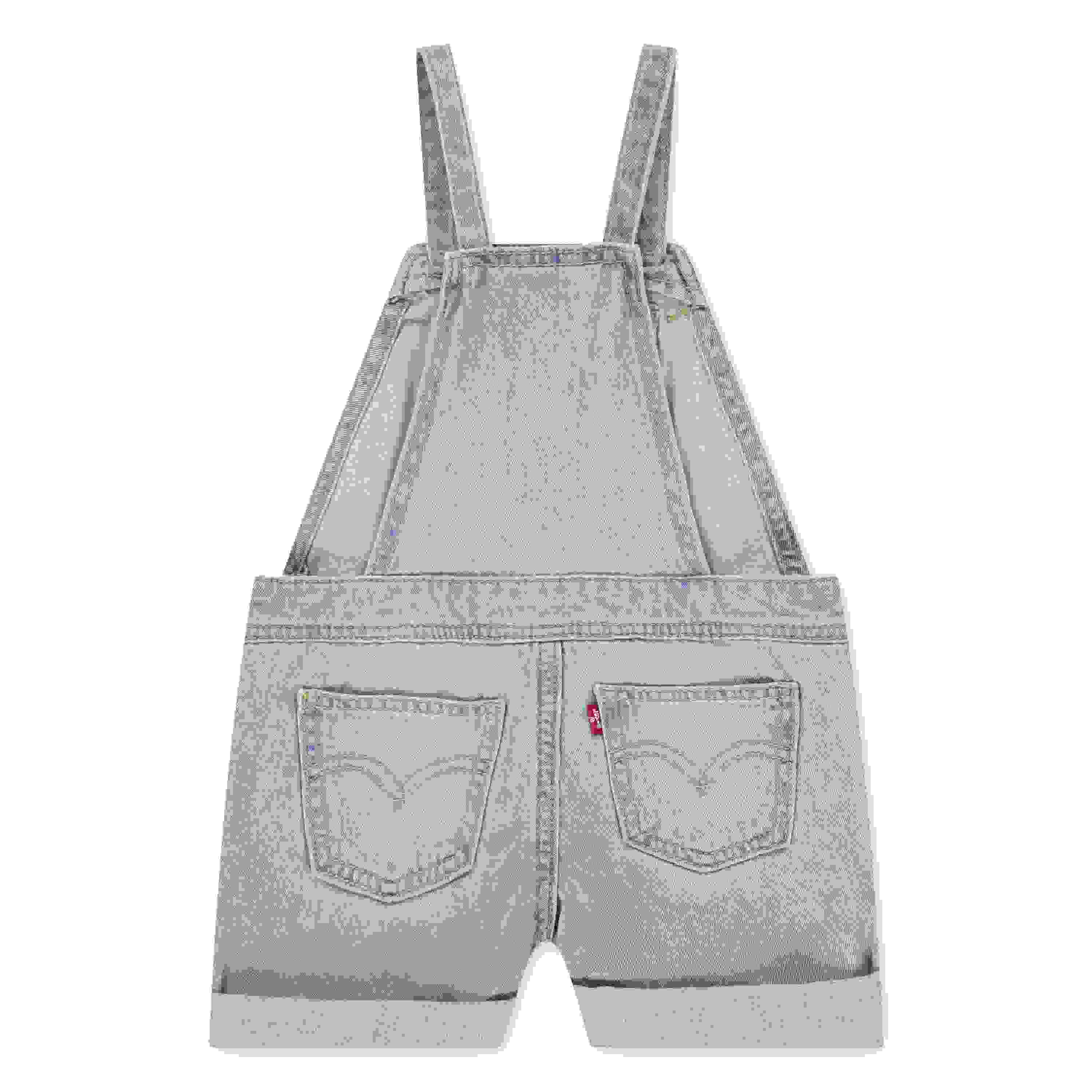 Levi's Knot Strap Toddler Girls' Light Blue Wash Denim Shortalls
